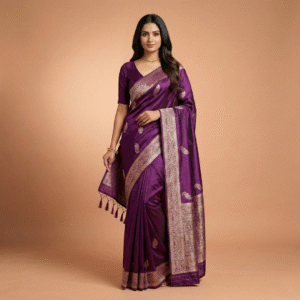 Yashodhara – Majestic Purple Silk Saree