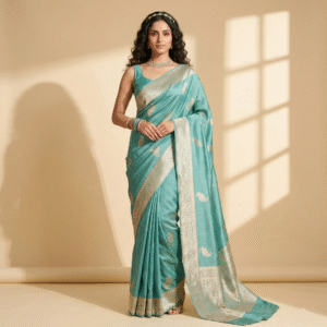 Amritvarna – Serene Green Banarasi Silk