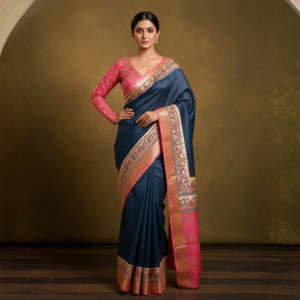 Neelārūnī- Pure Gachi Tassar Silk